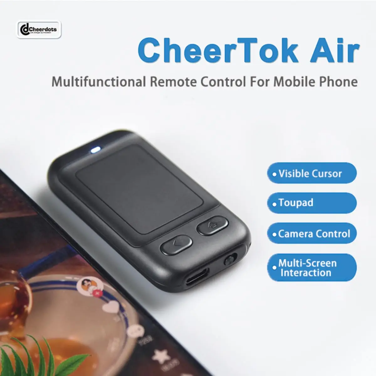 CheerTok Air Singularity Mobile Phone Remote Control Air Mouse Bluetooth Wireles