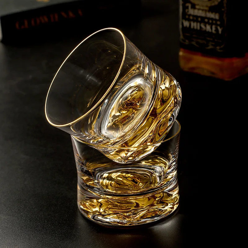 

Waistband Moon Lantern Moon Golden Mountain Glass Gift Box Package Crystal Glass Spirits Foreign Wine Cup