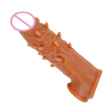  Male Reusable Penis Sleeve Testis Bondage Cock Extender Penis Ring Condoms With Scrotum Rings Penis Erection Erotic Toys For Men 