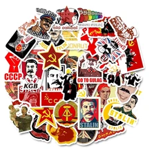 50 Pieces Russia Communist Party Laptop Stickers Cool Kid Teen Adult Vinyl Computer Water Bottles Graffiti Patches Decal