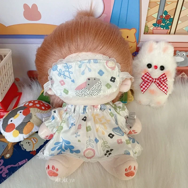 20cm baby clothes, cotton dolls, pajamas, eye masks, replacement dresses, 20cm plush doll toys, in stock accessories 4