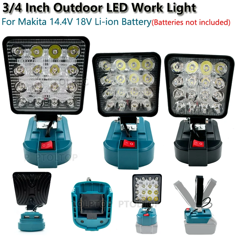 NEW LED Work Light For Makita 14.4V 18V Li-ion Battery 3