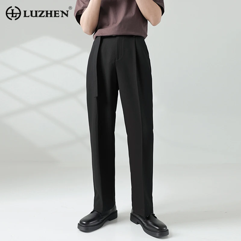 

LUZHEN 2023 New Trendy Men's Pencil Pants Casual Simple Elegant Solid Color Korean Stylish Suit Trousers Free Shipping 8462ed