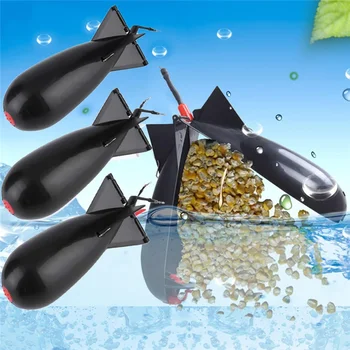 Carp Fishing Rocket Feeder Small Spod Bomb Float Bait Holder Portable Lure Container Position Gear Fishing Tackle Accessories 4