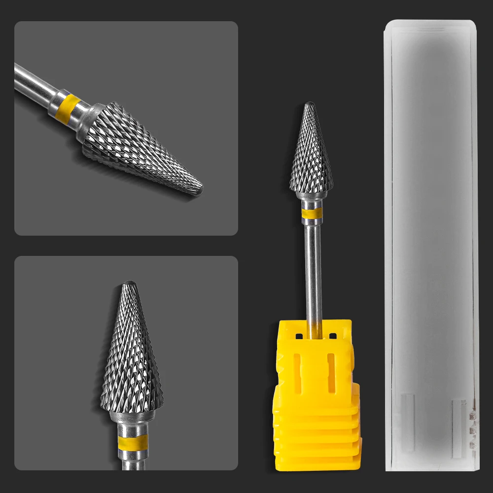 Punta Da Trapano Professionale Per Unghie, In Carburo Naturale, 3/32 - Foto 2