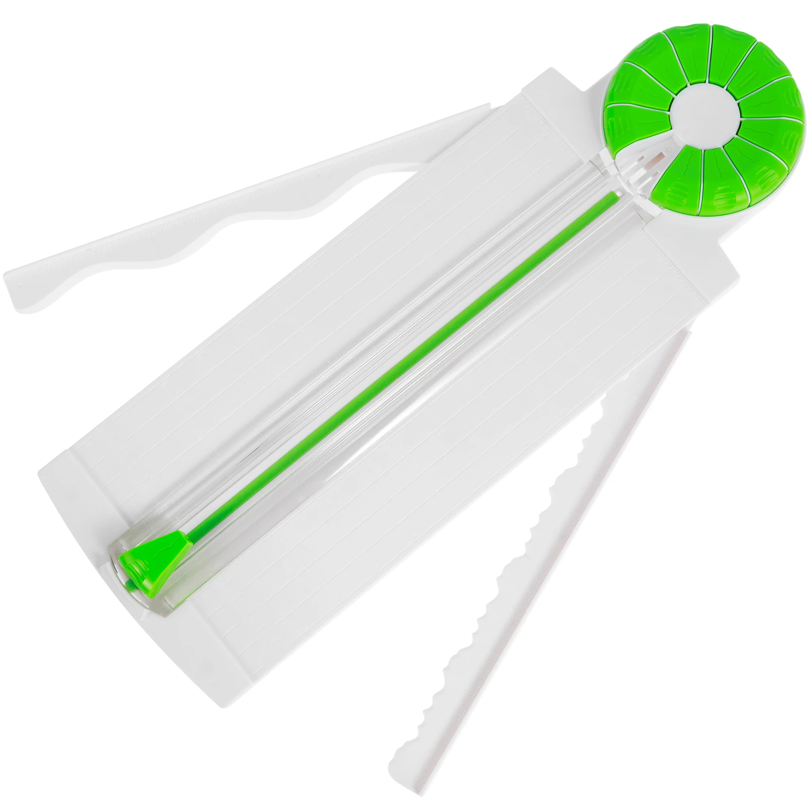 

New Paper Trimmer Multifunctional Craft Paper Cutter with 12 Cutting Blade Heads Portable Paper Slicer with Side Rulers 360°