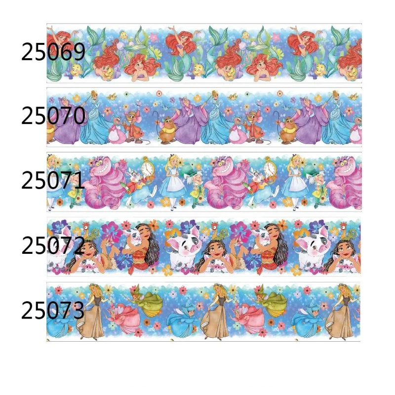 

10Yards Disney Princess Ribbon Printed Grosgrain Ribbons 25mm forHair Accessories DIY Handmade Craft Materials