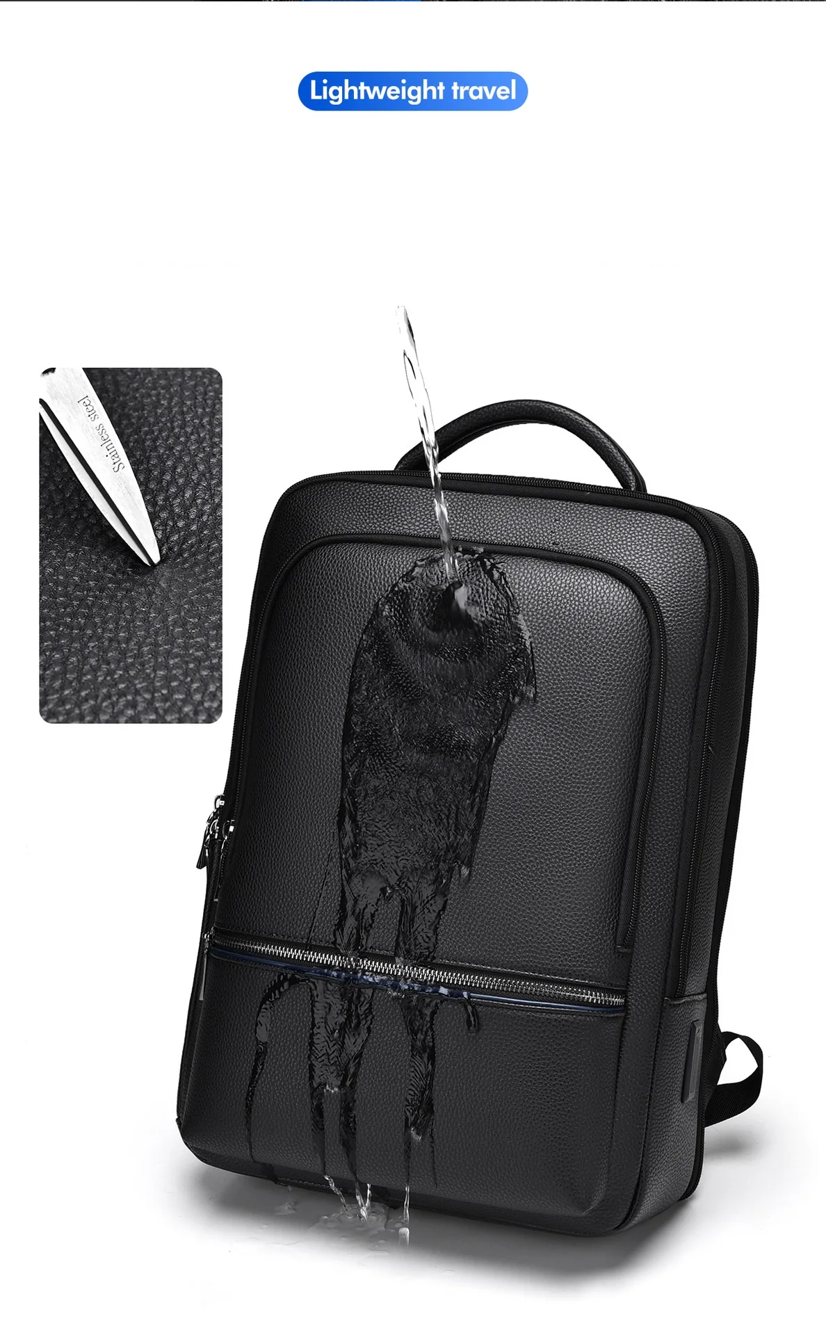 حقيبة ظهر جديدة للرجال عالية الجودة لحمل الكمبيوتر، ذات سعة كبيرة، حقيبة ظهر عصرية للأعمال والسفر.