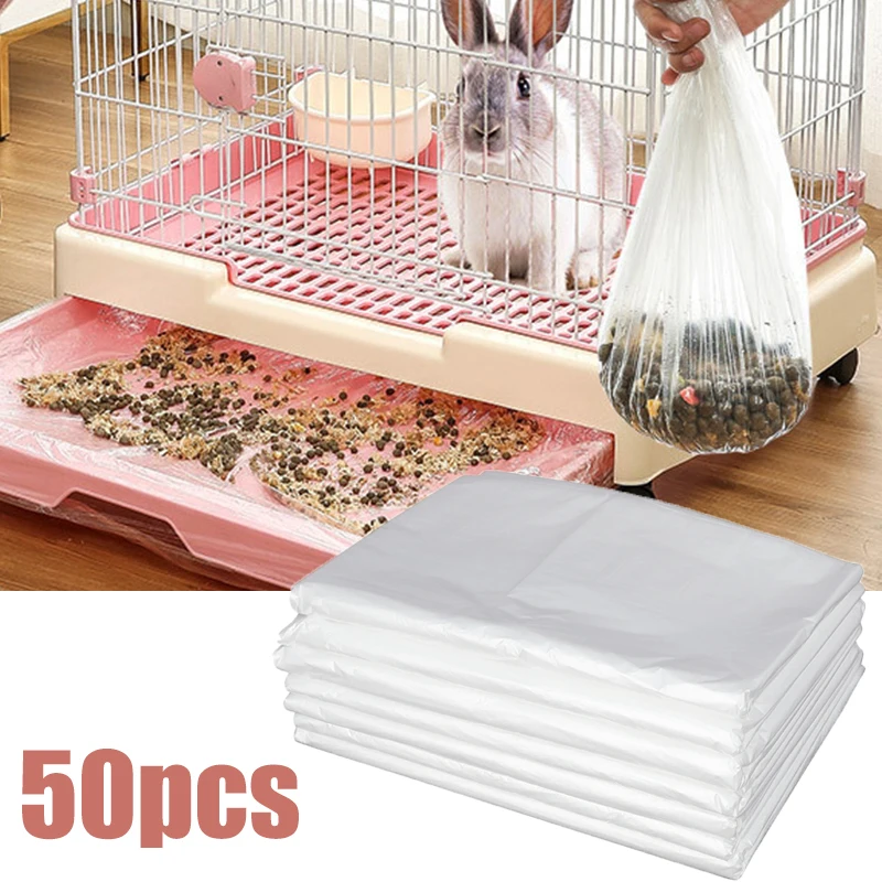 4Size Disposable Rabbit Cage Liner Plastic Bunny Cage Mat Film
