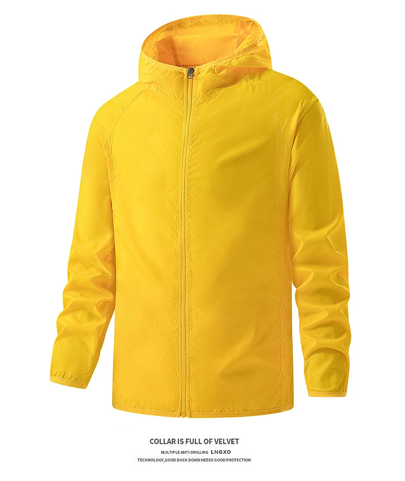  XYLZ Camping Rain Jacket Men Women Waterproof Clothing Fishing  Clothes Quick Dry Skin Windbreaker with Pocket (Color : Unisex-Orange, Size  : 4X-Large) : Everything Else