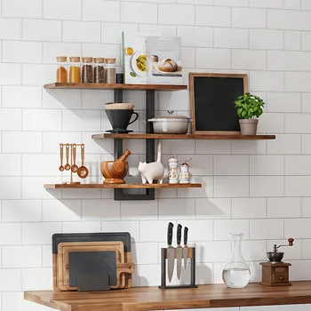 Modern Matte Black Floating Shelf 2