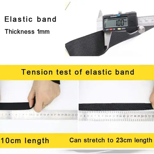 5Meters Sewing Elastic Band Heavy Stretch High Elasticity Knit Elastic Band for Sewing Waistband Elastic White black 10-60MM - Image 4