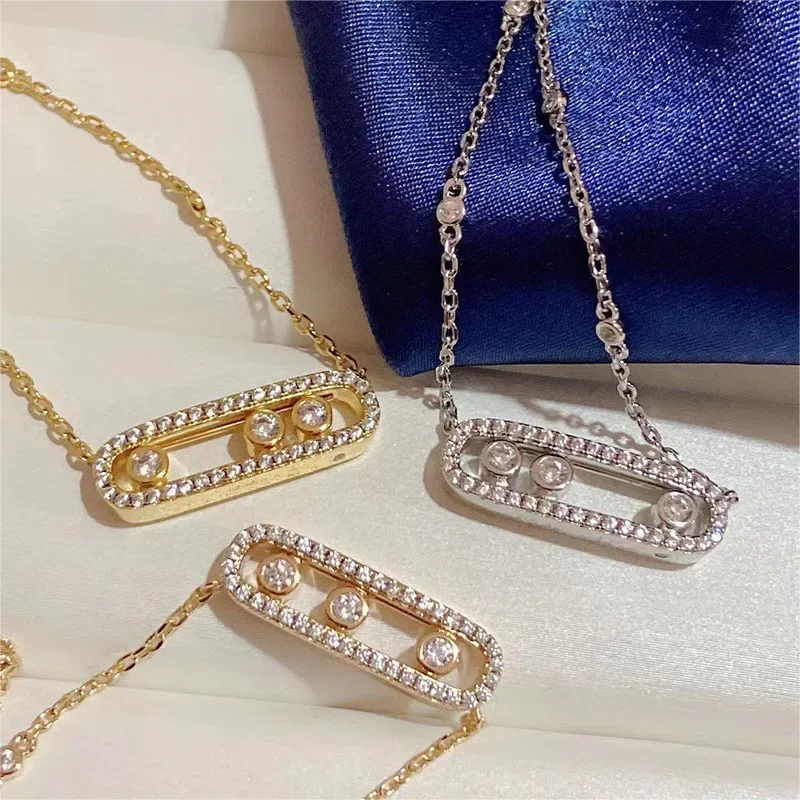 

High quality 925 silver France Move Uno MSKa Necklaces For Women Luxury Brand Jewelry Chain Couple Gift BABY MOVE