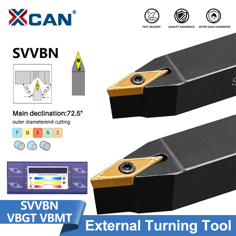 XCAN VBGT VBMT 카바이드 인서트 SVVBN 외부 터닝 도구 거치대..