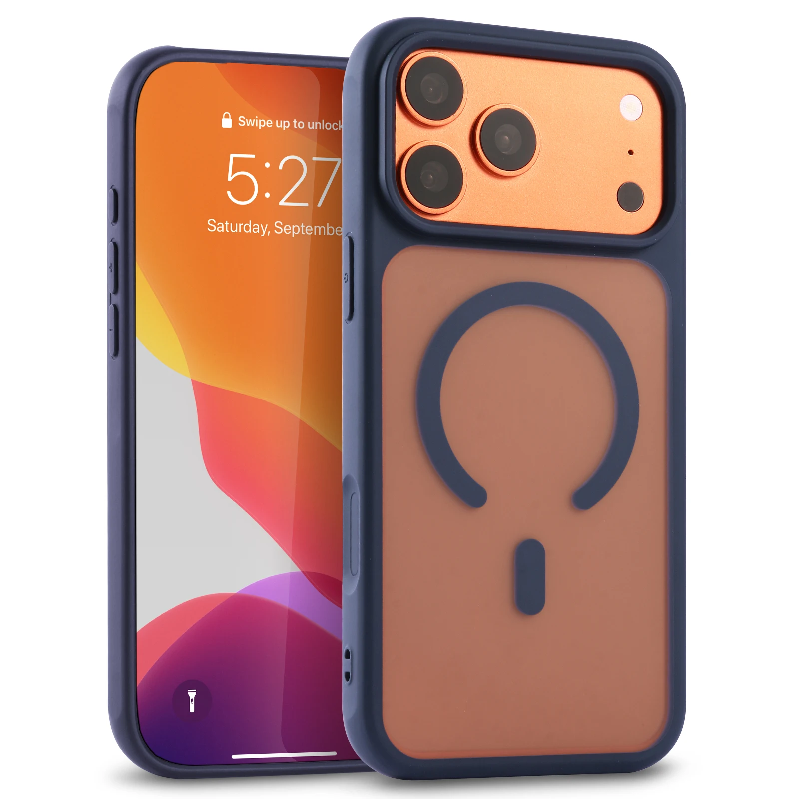 Shockproof Magnetic Phone Case with Frosted Panel and Four-Corner Anti-Fall Protection