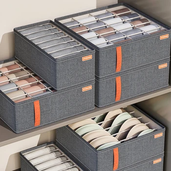 Alternative view of Underwear Drawer Organizer Clothes Storage Box Foldable Cabinet Closet Organizers for Socks Bra Pants Storage Home Organizer