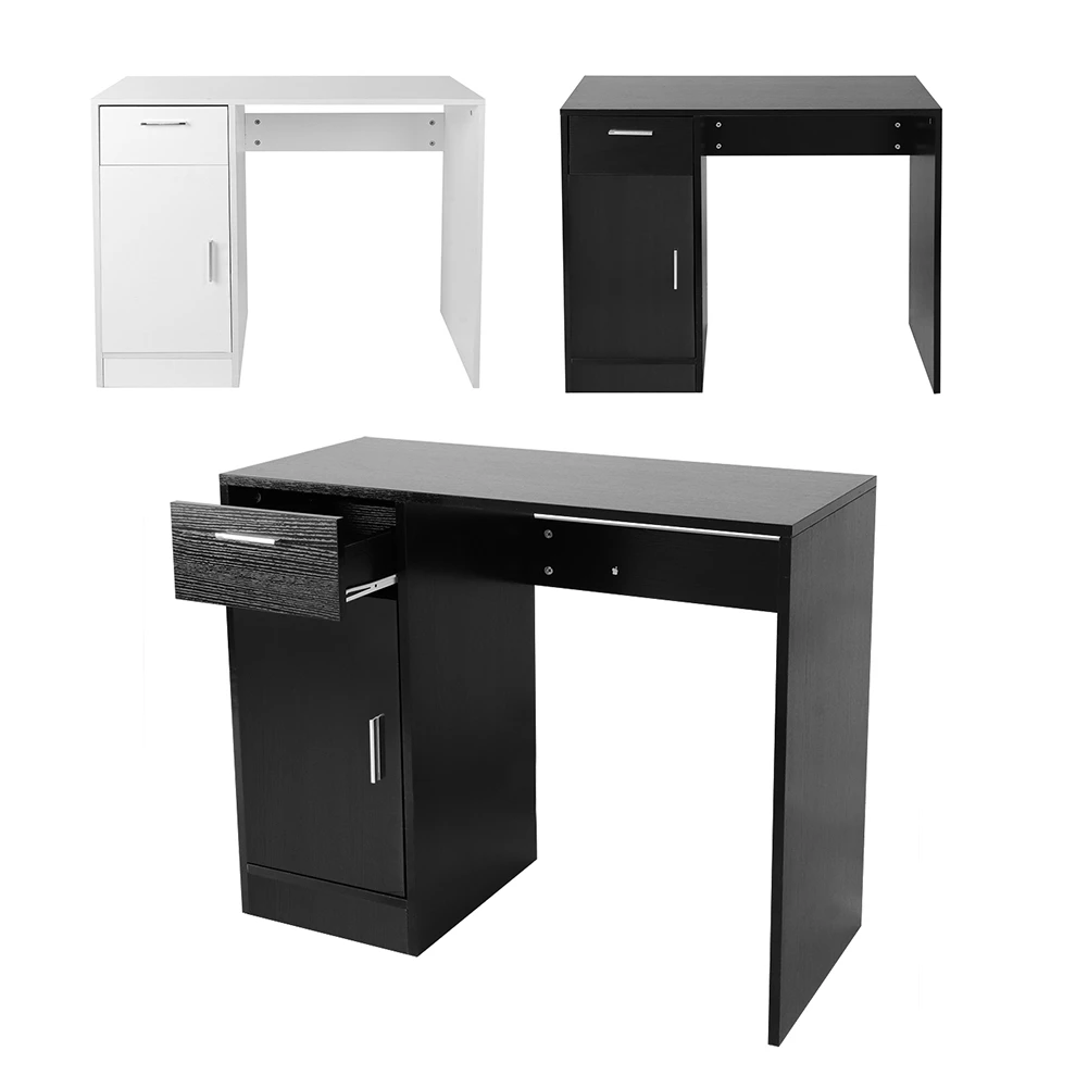 1 Drawer 1 Door Desk Desktop Table 1 Drawer 1 Door Compact Computer PC Laptop Desk Table Workstation Home  Computer Desk 4