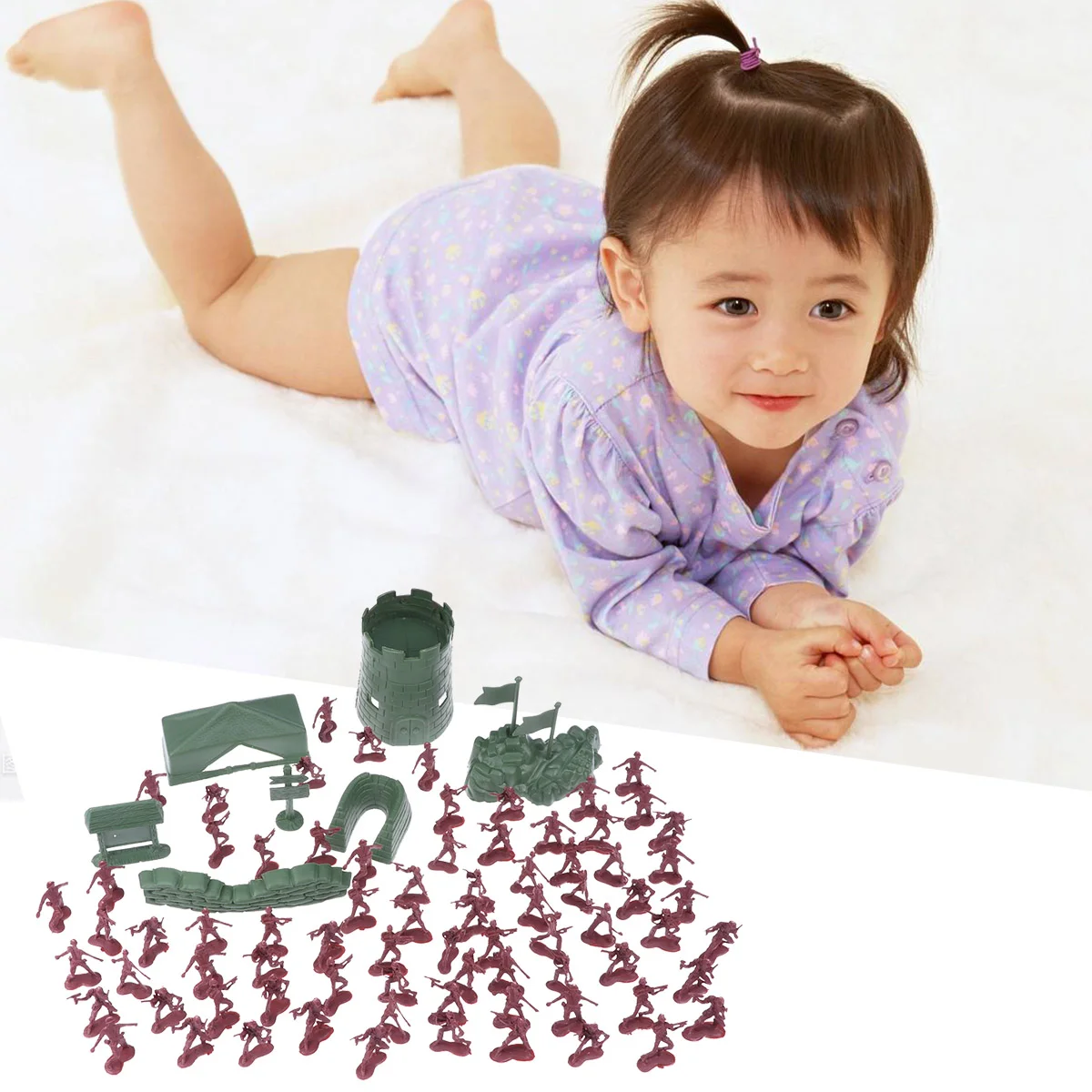 

200pcs Action Figures Set Medieval Knights Toys Tanks Figurines Green Men Soldiers for Kids Children Medieval Playsets ( Red+