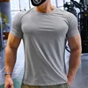 Men Short Sleeve Sport T-shirt Athletics Running Top Quick Dry Gym Wear Clothing Tees Male Best Training and Exercise Sweatshirt