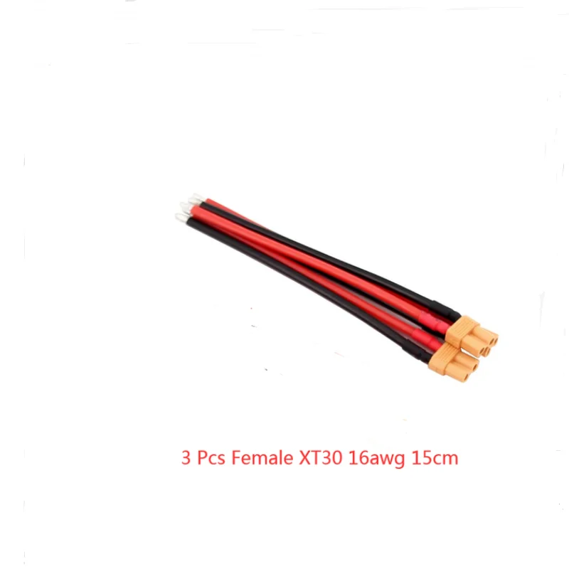 XT30 Pigtail-Stecker, männlicher und weiblicher Stecker mit 100 mm/150 mm 16 AWG verzinntem Drahtkabel für RC Lipo-Akku, FPV-Drohnenladegerät – Detail 7