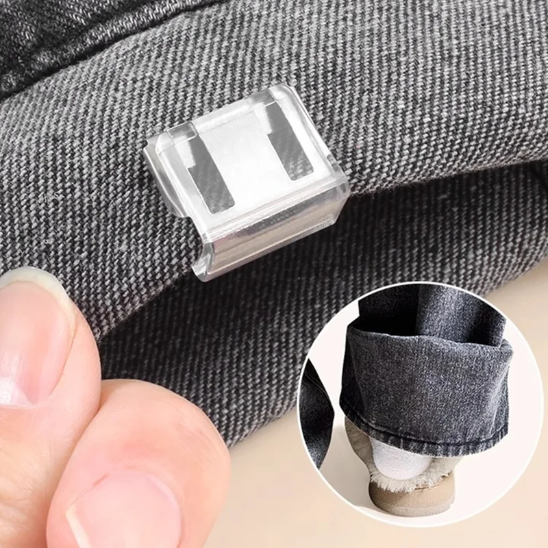 1-10Pcs 분리형 안티 슬라이딩 바지 클립 바느질 없음 보이지 않는 바지 다리 고정 버클 DIY 휴대용 봉제 공예 의류 클립