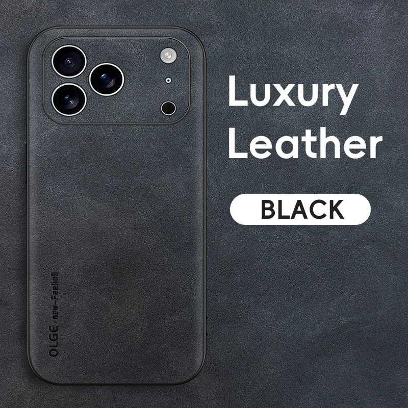 Luxury Vintage Sheepskin Leather Phone Case - Shockproof & Soft Back Cover