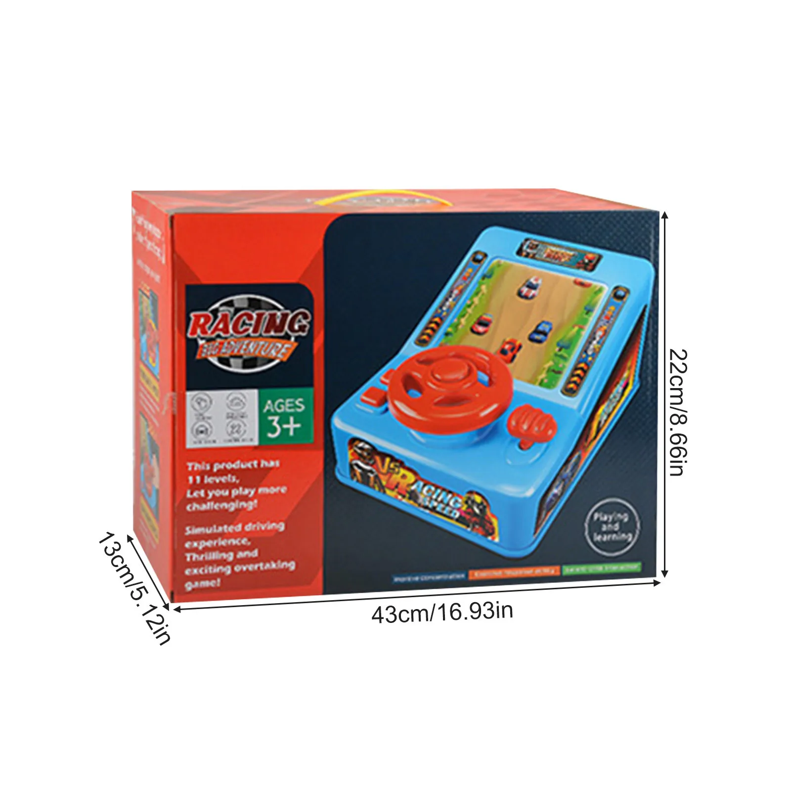 Toddler Racing Car Steering Wheel Toys Musical Electronic Adventure Game Simulated Driving Interactive Toy Gift for Kids Baby