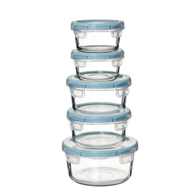 Anchor Hocking Tall Round Glass Food Storage Containers