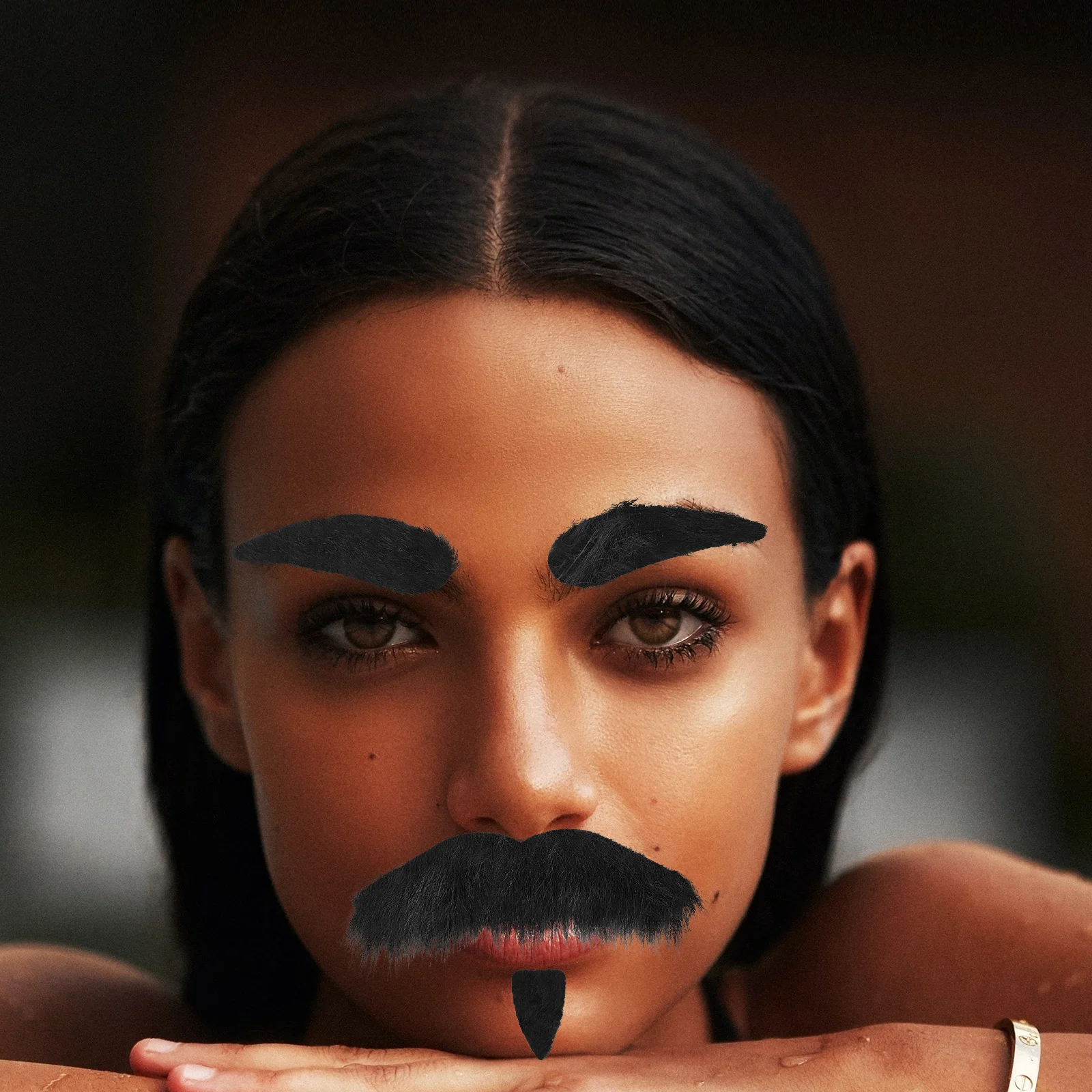 Fausse Barbe Et Sourcils Auto-adhésifs Pour Déguisement - Cosplay, Halloween, Fête Costumée