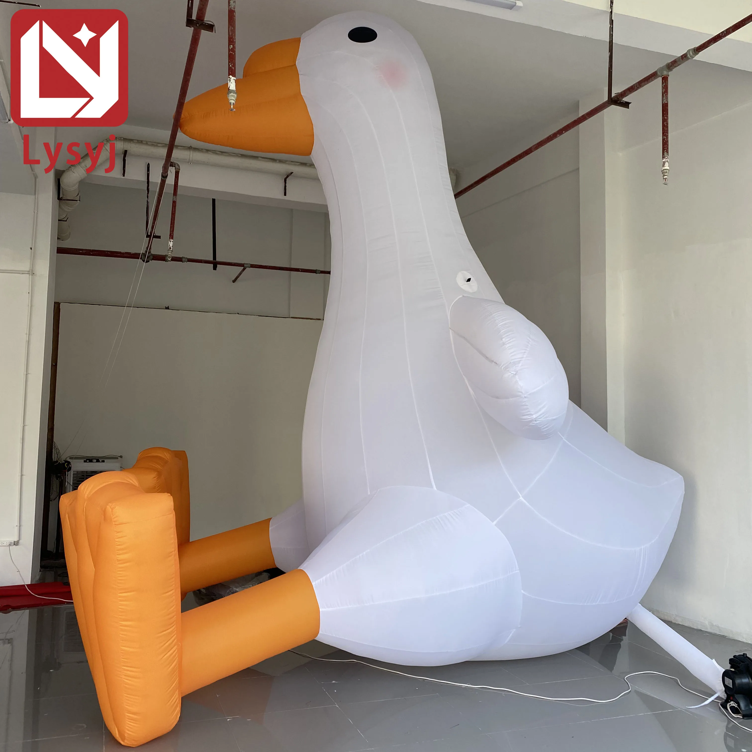 5M Giant Inflatable Cartoon Goose Air Blow Duck Blowup Animal Mascot 3D Creative Playground Park Decoration Event Advertise