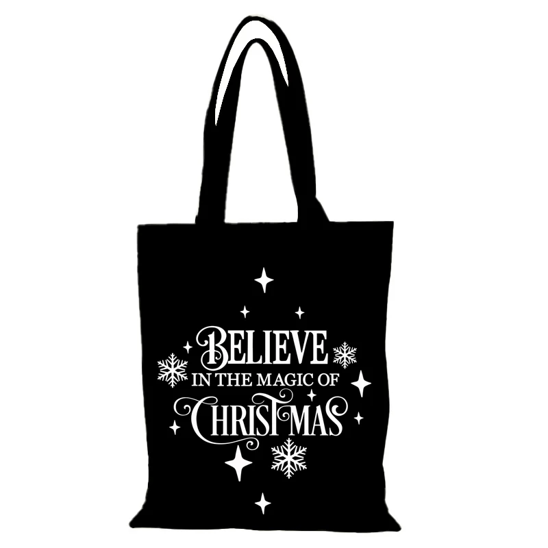 Handtaschen Frohe Weihnachten Cartoon Damen Einkaufstasche Neujahr Geschenk Dame Taschen Mann Einkaufstasche Canvas Eco Shopper Frau Stoff die – Detail 8