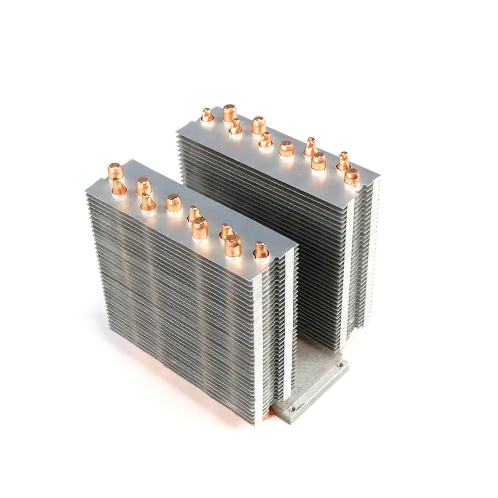 

Алюминиевый ребристый двойной радиатор с 10 тепловыми трубками, многослойный теплоотвод, компьютерные радиаторы ЦП