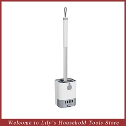 Wall - Mounted Toilet Brush Set with Holder - Flexible Long Handle for Efficient Bathroom Cleaning (1 set)