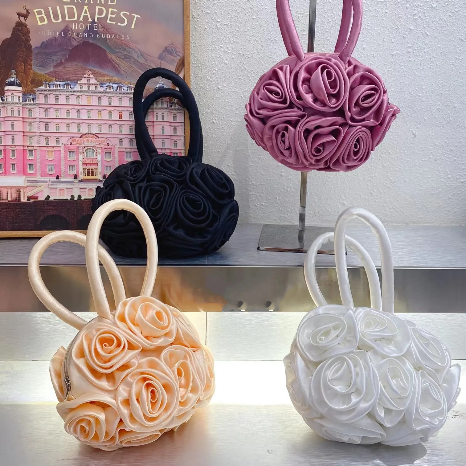 Hot Sale Evening Bag Flower Wedding Bags for Bride Purse and handbags Wedding Party day Clutches All Match Colorful Totes