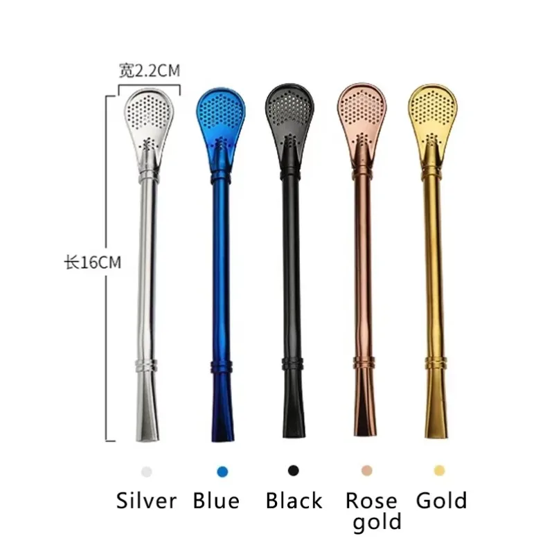 304 Stainless Steel Tea Drinking Straws Spoon Yerba Mate Tea Filter Reusable Bombilla Gourd Tools Bar Accessories drinking straws stainless steel straw