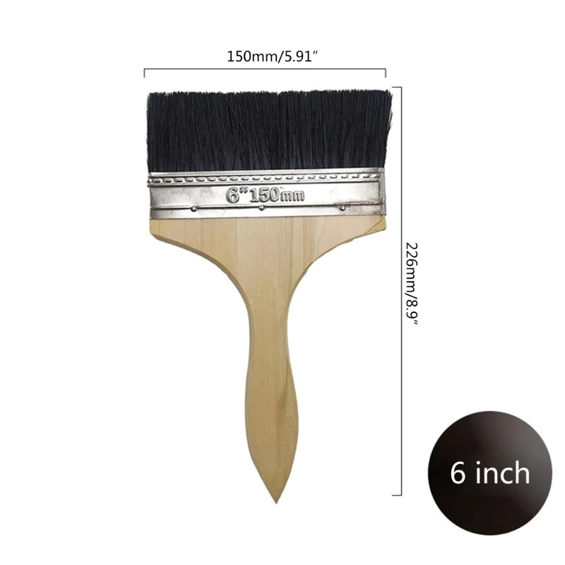 4/6 inch Wide Wooden Stain Brush for Wall Furniture Fence Household Paint  Brush - AliExpress