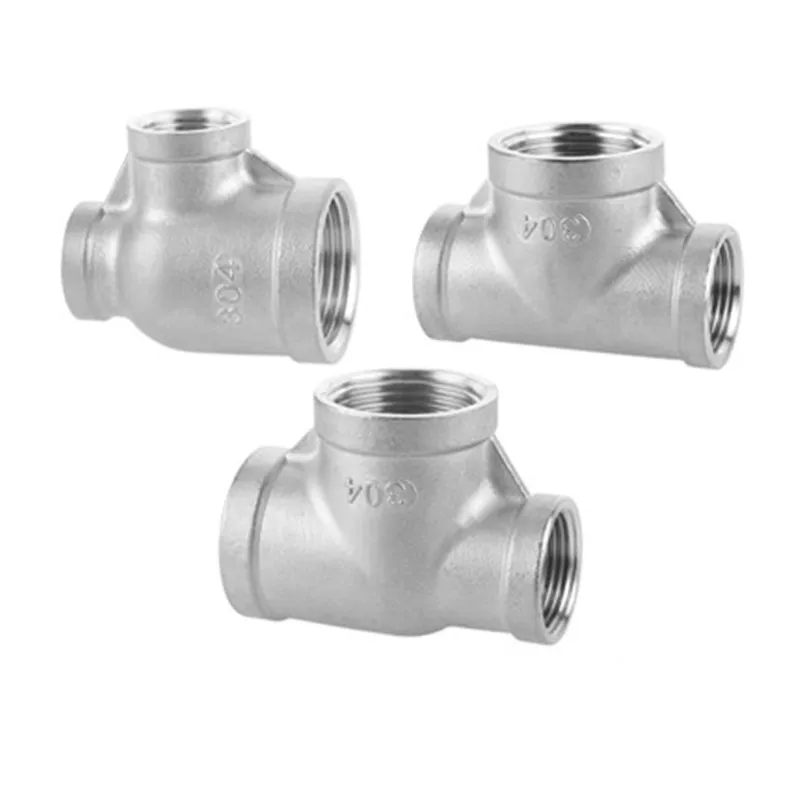 

304 stainless steel reducing tee 1/2 to 3/4 to 1 inch reducing reducer reducer adapter fittings