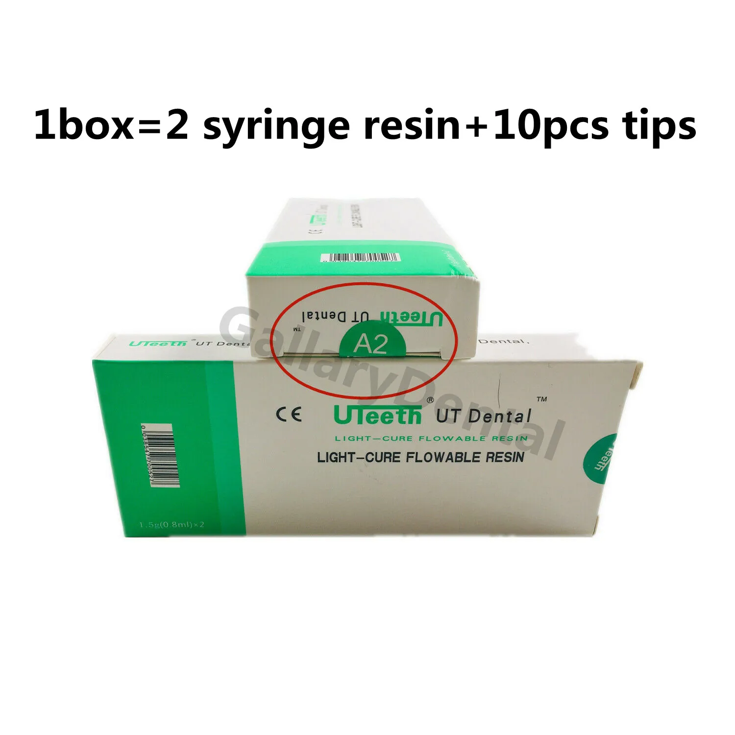

A2 UT Flow Composite Resin Dental Flowable Light Cure Curing 2Syringes Black Syringe Delivery Tips Replacement