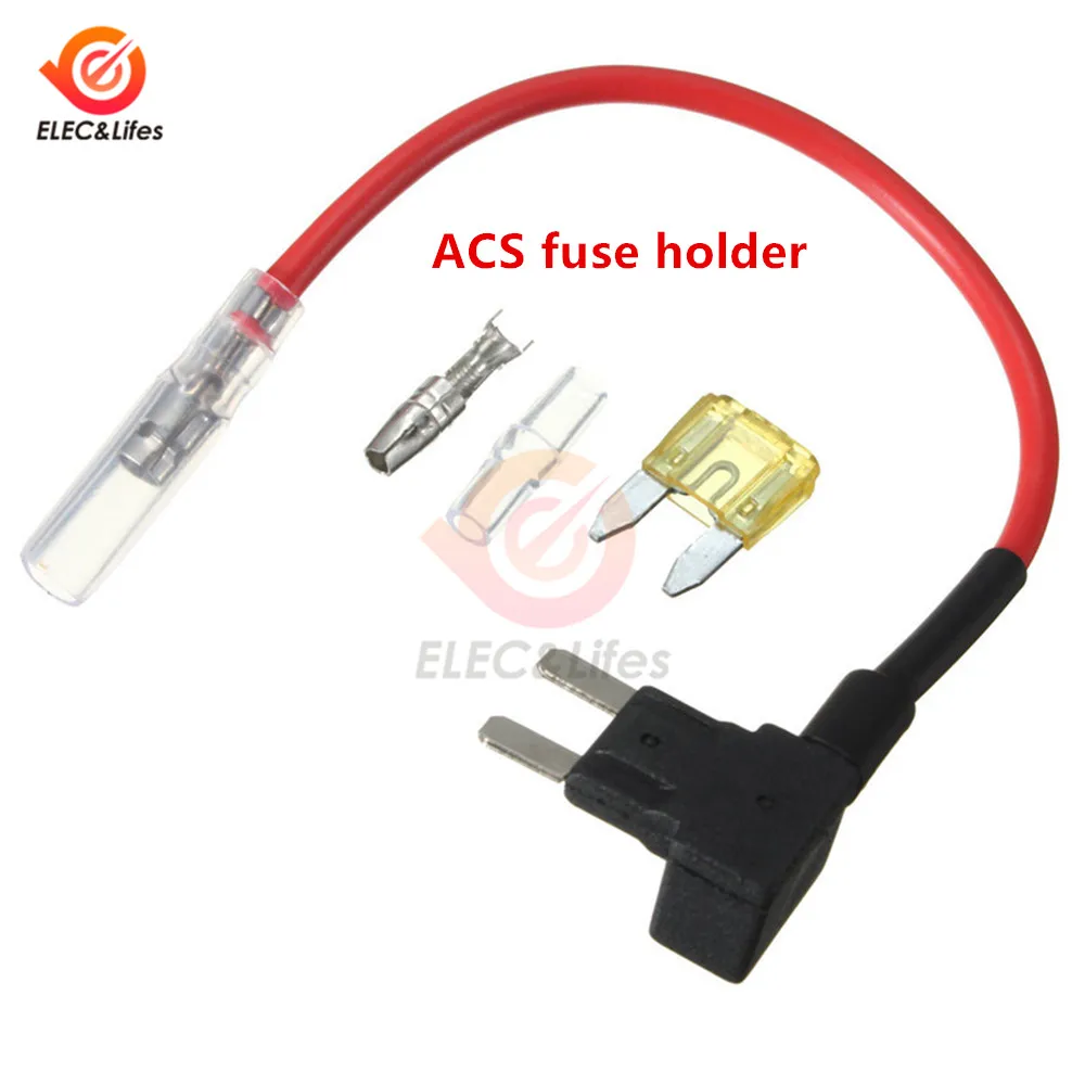 2A 5A 10A 15A fuses 790753165414 Mini Blade Fuse Tap Holder Add A Circuit Line ATM APM 
