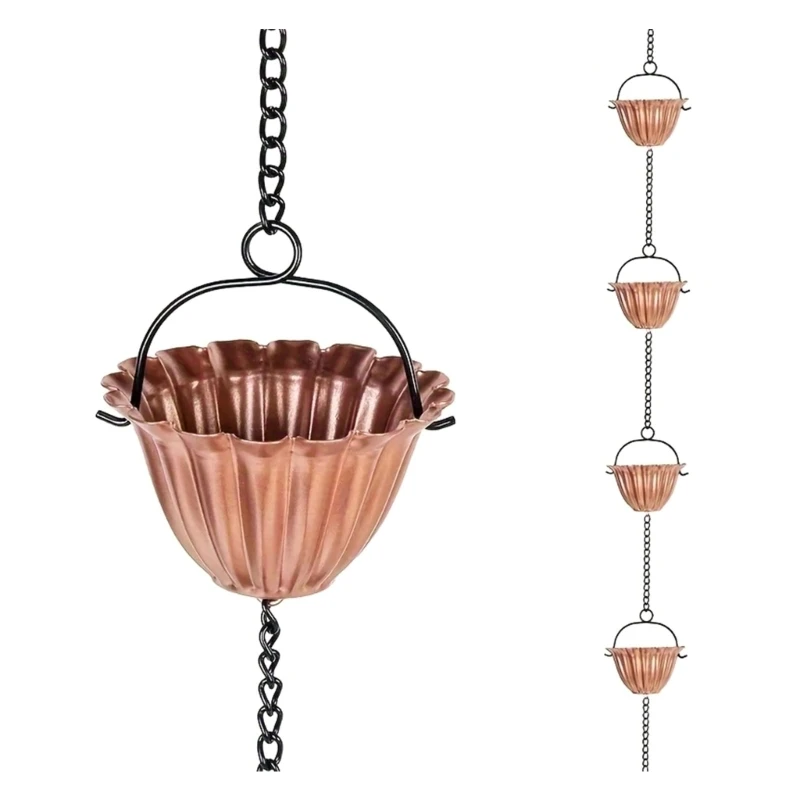 

Rain Chain Gutter Downspout Catcher Outside Water Rain Diverter Garden Rain Cup