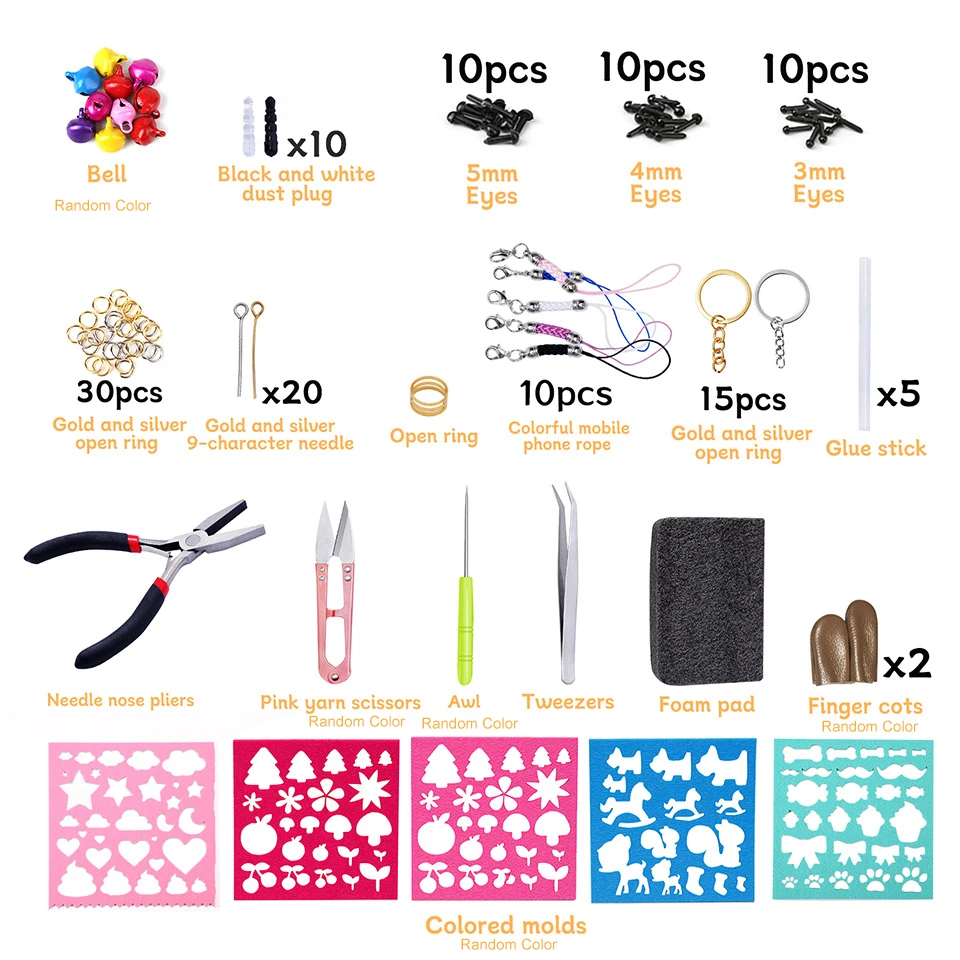 Needle Felting Kit Wool Felting Kit Needle Felting Painting Kit Complete for Doll Making Needlework DIY