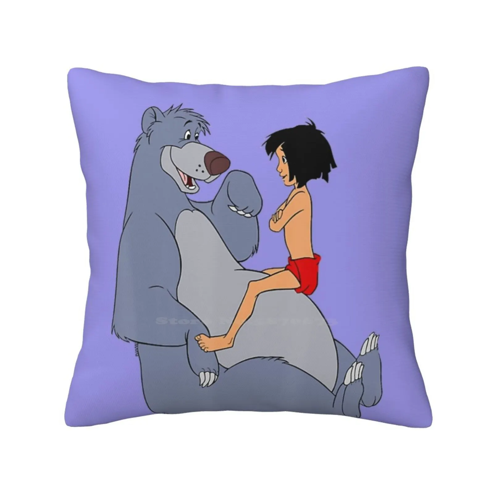 Big Bear And Little Boy Cute Animation Pillows Case Camera Da Letto Decorazione Per La Casa Big Little Boy Classic Animals Vintage Bear Mowgli
