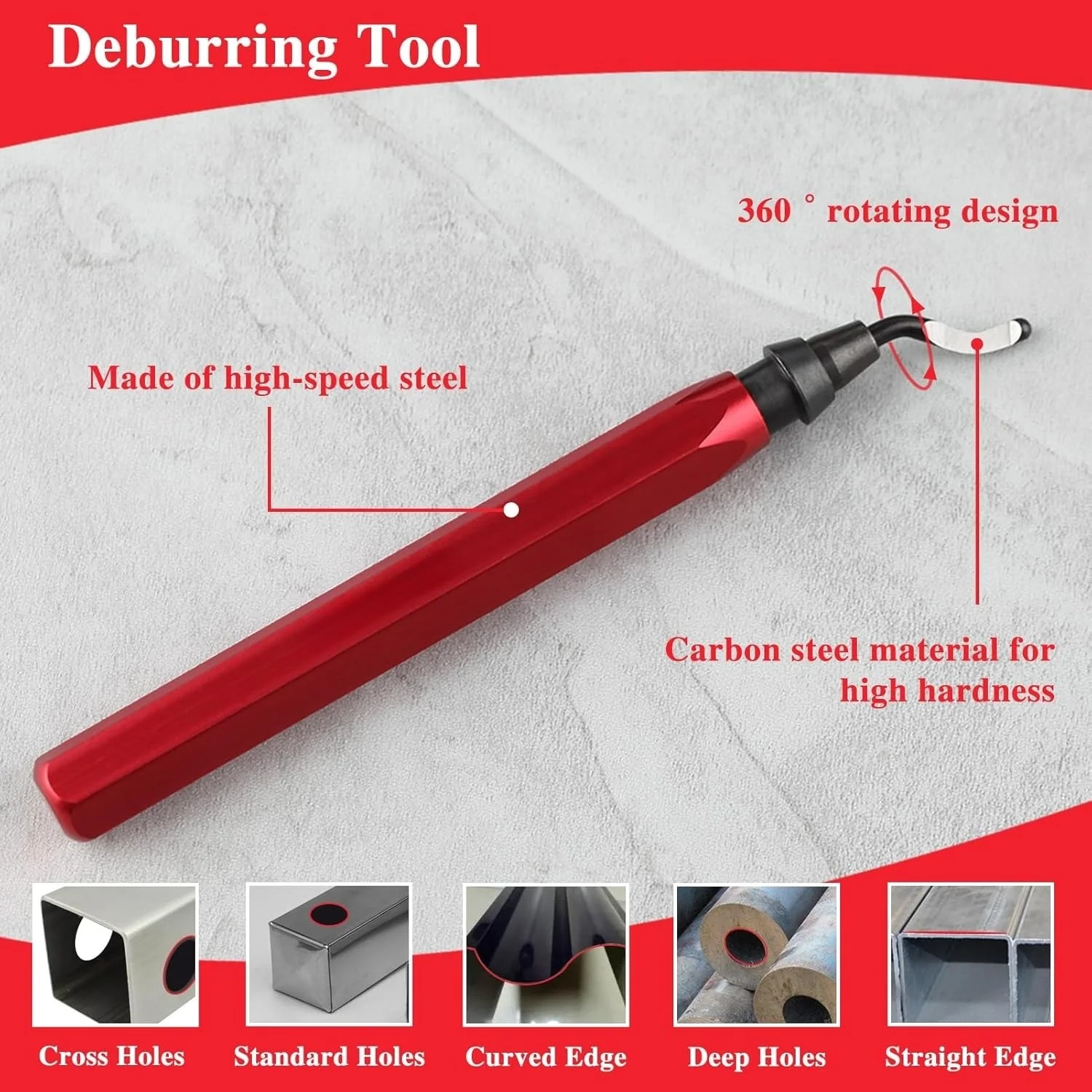 Deburring Tool RB1000 with 10Pcs BS1010 HSS Blades for Metal Aluminum Copper Plastic