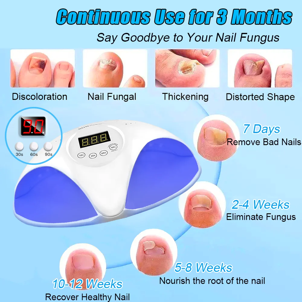 2-In-1 Fungal Nail Laser Device Repair Fast Nails Fungus Onychomycosis Repair Toenail Fingernail Removes Nail Fungus Foot Care nail fungus remover