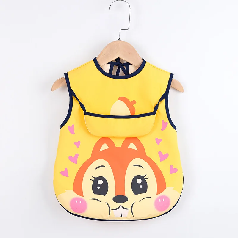 Sleeveless Bibs For Children Baby Kids Toddler Waterproof Long Sleeve Art Smock Feeding Bib Apron Fit 0-6 Years Dropshipping 5