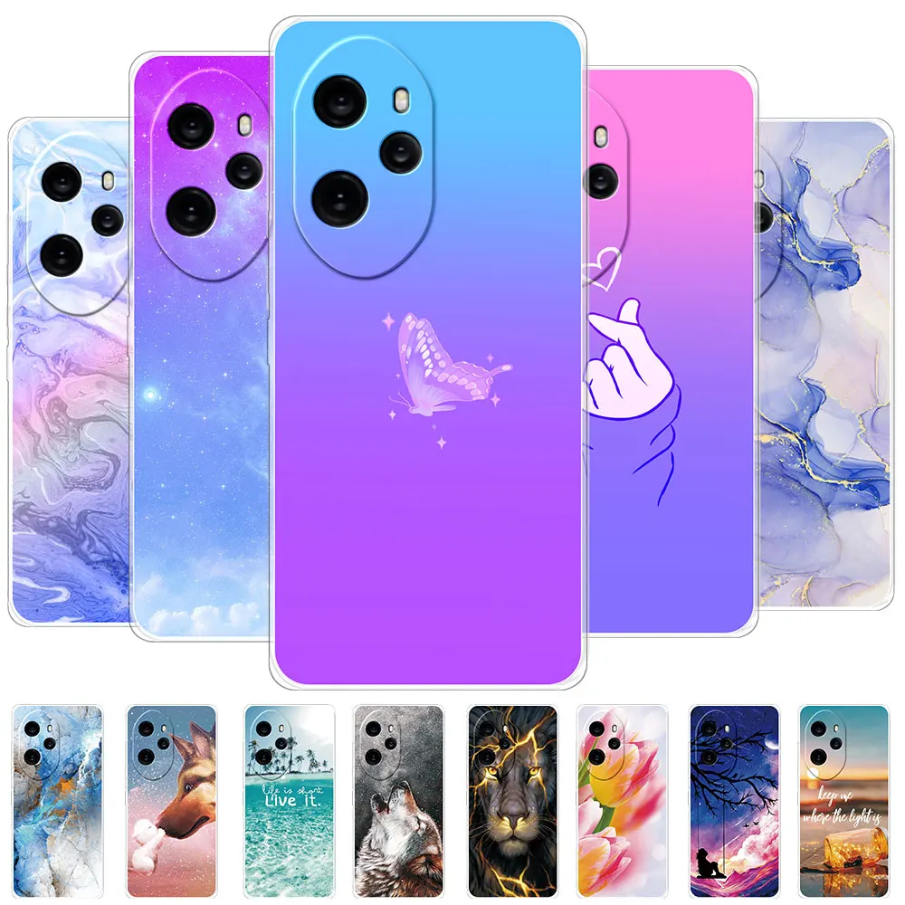 Per Honor 100 Pro Cover Posteriore Per Honor 100 Coque Clear Marble Silicone Soft Clear Protect Phone Case O Honor 100 Pro Funda