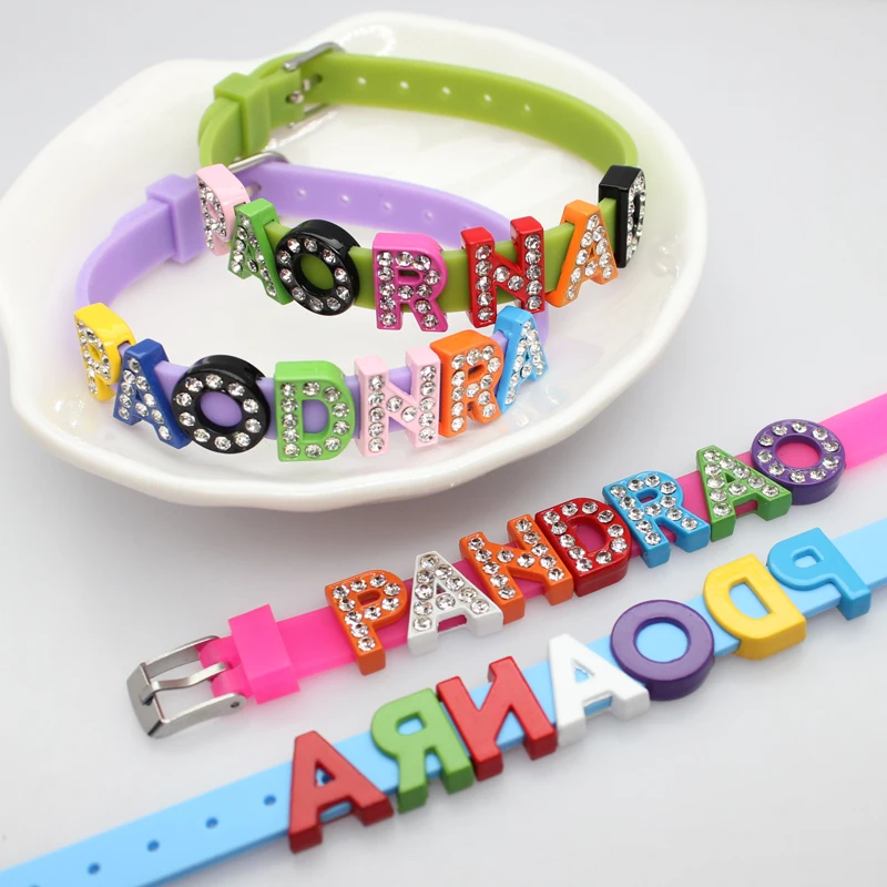 Bracelet Lyric With Letters Mixed Color Slide Charms Letters letras