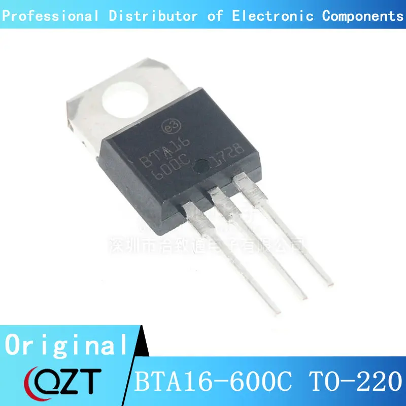 10pcs/lot BTA16-600C TO220 BTA16-600 16-600C 16A 600V TO-220 chip New spot 10 шт лот btb12 600b to220 btb12 600 12 600b 12a 600v to 220 chip new spot