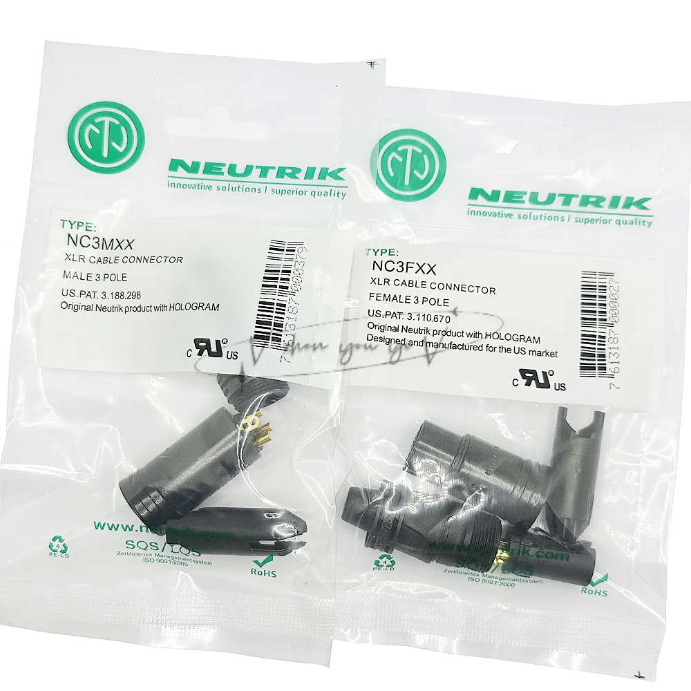 20 ชิ้น/ล็อตสําหรับ NEUTRIK คุณภาพสูง Connector NC3MXX NC3FXX ชาย Et femelle Un ชุด 3 Broches XLR Connecteur ที่มี! 1
