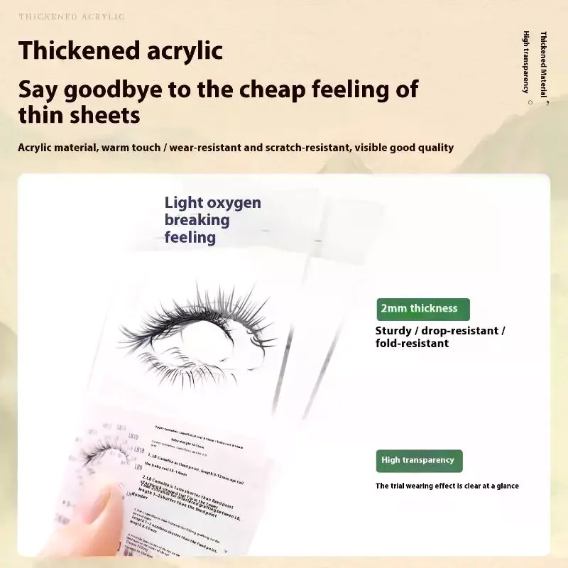 1pcs False Lash Trial Card Kit Professional Try-On Effect Lashes Style Display Board Lash Extensions Supplies Fake Lash Card